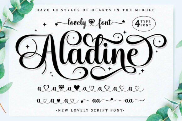 Aladine: The Art of Connection in a Script Font