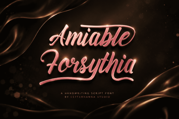 Amiable Forsythia: The Handwriting Script Font with Real Heart