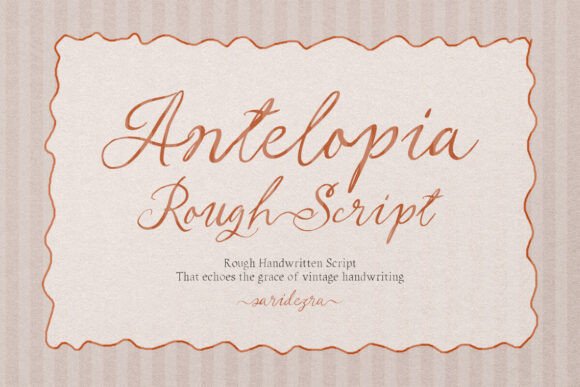 Antelopia: The Rough Handwritten Script for Authentic Design