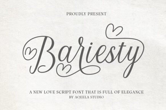 Bariesty: The Love Script Font for Timeless Romance