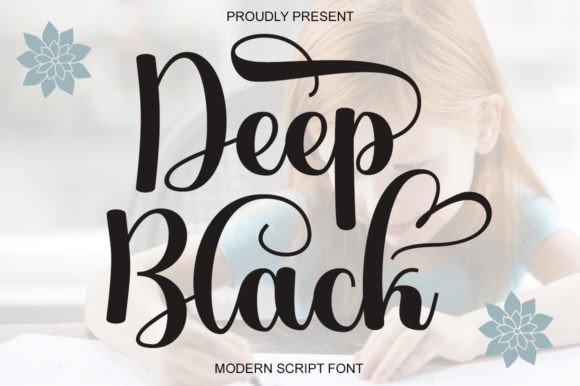 Deep Black: A Stylish Homage to Classic Calligraphy