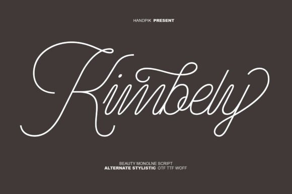 Kimberly: Mastering Elegance with a Monoline Script
